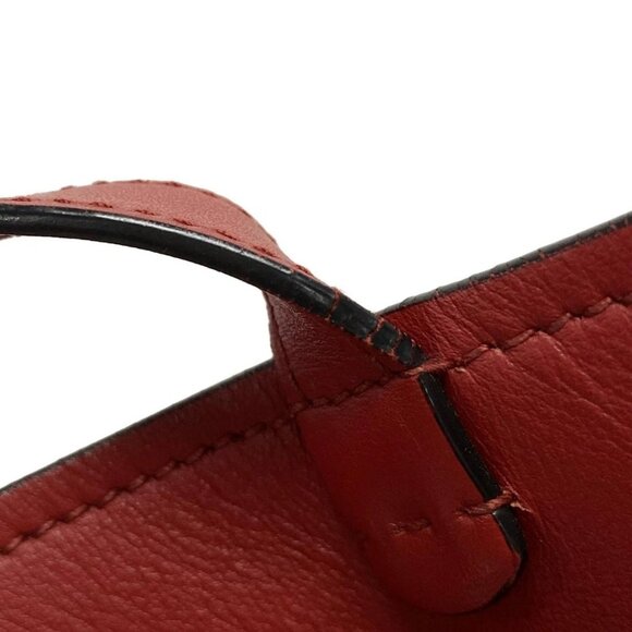 Auth PRADA - Red Leather Tote Bag - Picture 11 of 16